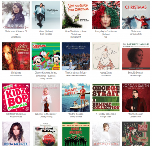 Hoopla Holiday album covers