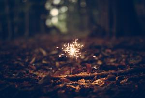 A sparkler in Surrey Hills Area of Outstanding Natural Beauty by Jamie Street from Unsplash