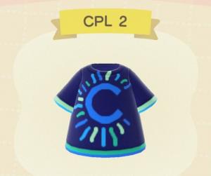 Animal Crossing T-Shirt with CPL Logo Blue