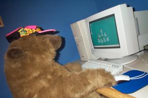 Thorndyke the Bear in the Cyber Kids Room in the early 2000s