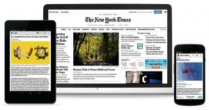 Devices showing New York Times online