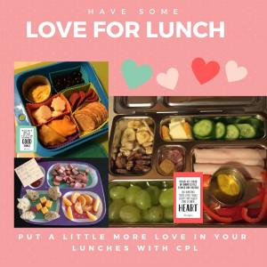 hand made Bento style lunches with love notes in them and inspirational quotes
