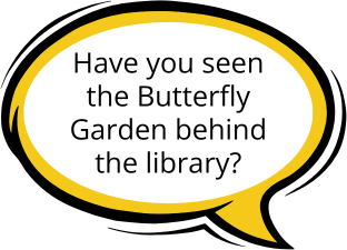 Have you seen the butterfly garden behind the library?
